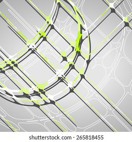 Abstract circles background futuristic dynamic illustration.