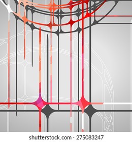 Abstract circles background, futuristic dynamic illustration.