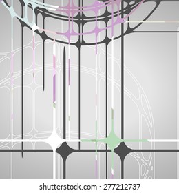 Abstract circles background, futuristic dynamic illustration.