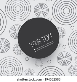 Abstract Circles Background with Minimal Round Text Box Design - Eps 10 Vector Illustration