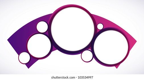 abstract circles background text frame vector illustration