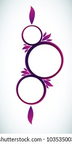 abstract circles background text frame vector illustration