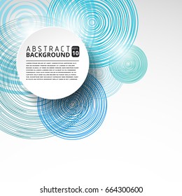 Abstract circles background trendy modern banner vector illustration