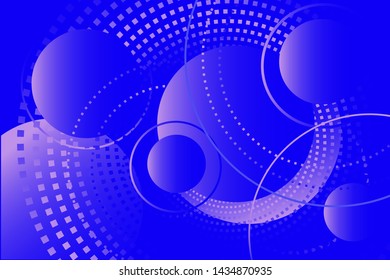 Abstract circles blue background. Trendy textile, fabric, wrapping, websites