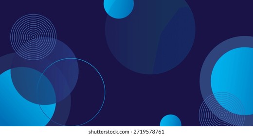 Círculos Abstractas, tonos azules, Formas redondas, anillos concéntricos, diseño moderno. Utilícelo como telón de fondo para proyectos creativos, presentaciones y arte digital que necesita un toque contemporáneo