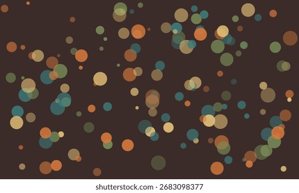 Abstract Circles and Bokeh Effects on Dark Textured Background