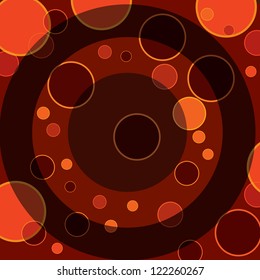 Abstract circles brown orange background