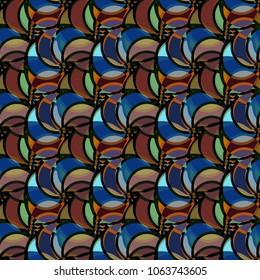 Abstract circles color seamless pattern for new background.