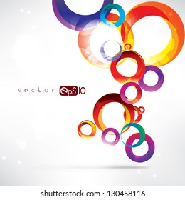 Abstract circles colored design