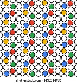 Abstract circles and colorful dots seamless pattern background design