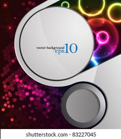 Abstract Circles with Colorful Vector Background