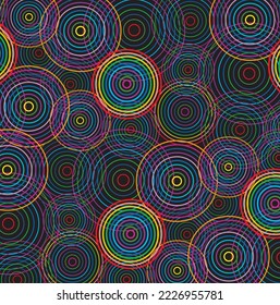 Abstract circles colour vector background.