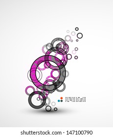 Abstract circles composition