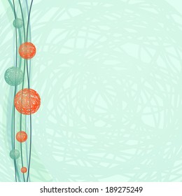 abstract circles consisting of colored spirals and lines