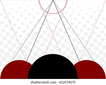 Abstract circles geometry background with lines