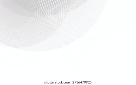 Las líneas de círculos grises y blancos de los círculos Abstractas sutiles Gradientes de fondo artístico, un elemento de diseño moderno para proyectos creativos