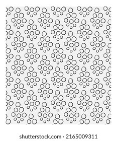 Abstract circles hand drawn transparent seamless pattern. Vector illustration. Swatch. 