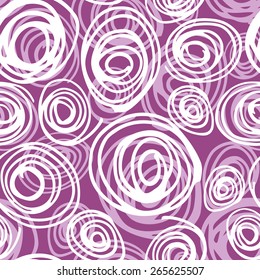 Abstract circles hand drawn vector seamless pattern