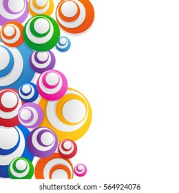 Abstract circles in high-tech style. The decorative pattern on a white background, vector illustration