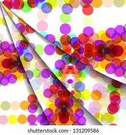 Abstract circles illustration, colorful digital composition.