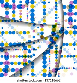 Abstract circles illustration, colorful digital composition.