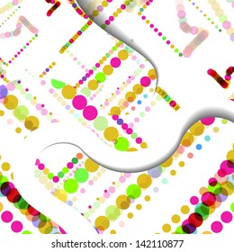 Abstract circles illustration, colorful digital composition.