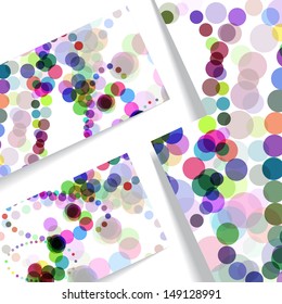 Abstract circles illustration, colorful digital composition.