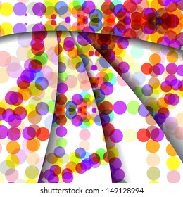 Abstract circles illustration, colorful digital composition.