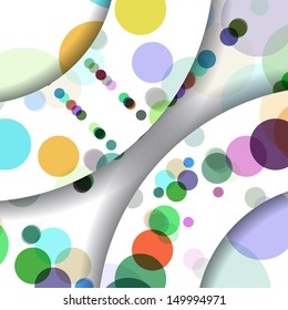 Abstract circles illustration, colorful digital composition.