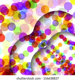 Abstract circles illustration, colorful digital composition.