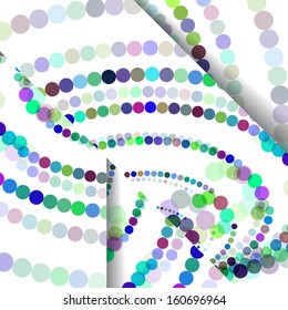Abstract circles illustration, colorful digital composition.
