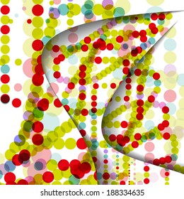 Abstract circles illustration, colorful digital composition.