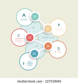 Abstract circles infographic template. label design with  place for your content.communication, business, social media, technology, network and web design. 