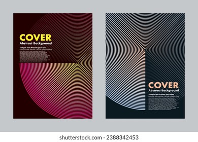 Abstract circles line background, vector geometric graphic design for cover poster wallpaper website business banner, layout template, minimalist style, gradient color 