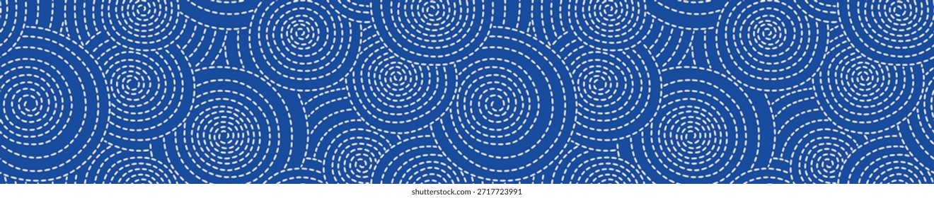 Círculos abstratos linha traço padrão sem emenda.