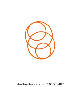 Abstract circles line vector icon