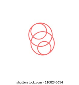 Abstract circles line vector icon