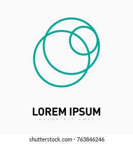 Abstract circles line vector icon