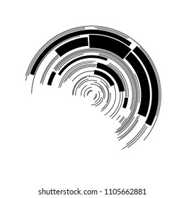 abstract circles from a line vector illustration