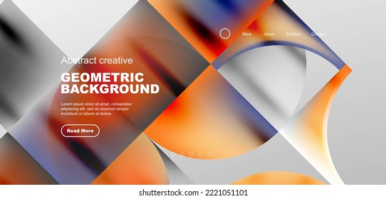 Abstract circles and lines geometric minimal trendy background. Business or technology design for wallpaper, banner, background, landing page, wall art, invitation, prints