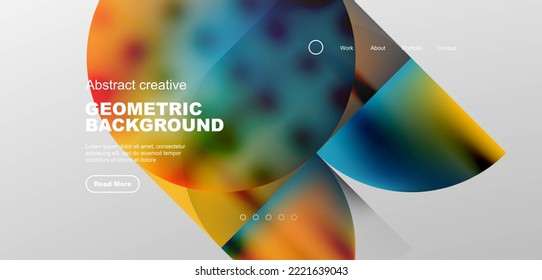 Abstract circles and lines geometric minimal trendy background. Business or technology design for wallpaper, banner, background, landing page, wall art, invitation, prints