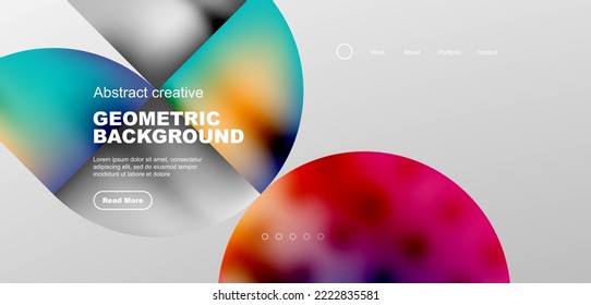 Abstract circles and lines geometric minimal trendy background. Business or technology design for wallpaper, banner, background, landing page, wall art, invitation, prints