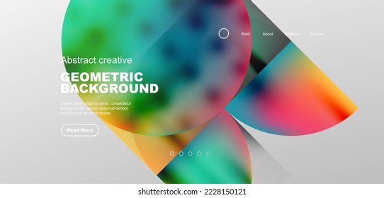 Resumen de círculos y líneas de fondo geométrico mínimo a la moda. Diseño comercial o tecnológico para papel de pared, banner, fondo, página de aterrizaje, arte en la pared, invitación, impresiones