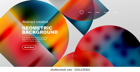 Abstract circles and lines geometric minimal trendy background. Business or technology design for wallpaper, banner, background, landing page, wall art, invitation, prints