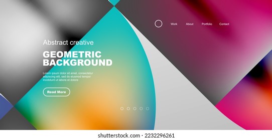 Abstract circles and lines geometric minimal trendy background. Business or technology design for wallpaper, banner, background, landing page, wall art, invitation, prints