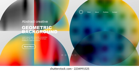 Abstract circles and lines geometric minimal trendy background. Business or technology design for wallpaper, banner, background, landing page, wall art, invitation, prints