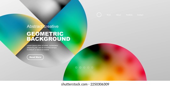 Abstrakte Kreise und Linien geometrischer minimaler trendiger Hintergrund. Geschäfts- oder Technologiedesign für Bildschirmhintergründe, Banner, Hintergrund, Landing-Page, Tape-Kunst, Einladung, Drucke