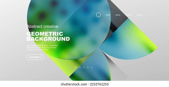 Resumen de círculos y líneas de fondo geométrico mínimo a la moda. Diseño comercial o tecnológico para papel de pared, banner, fondo, página de aterrizaje, arte en la pared, invitación, impresiones