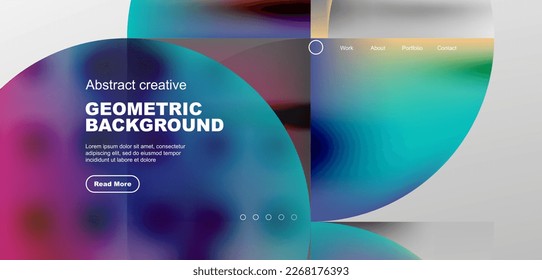 Abstract circles and lines geometric minimal trendy background. Business or technology design for wallpaper, banner, background, landing page, wall art, invitation, prints