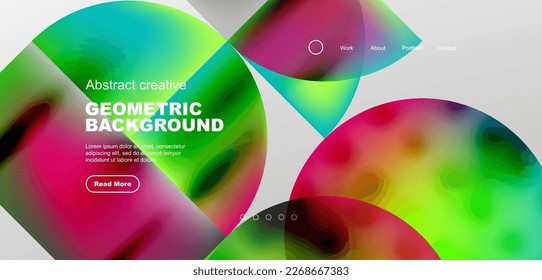 Abstract circles and lines geometric minimal trendy background. Business or technology design for wallpaper, banner, background, landing page, wall art, invitation, prints